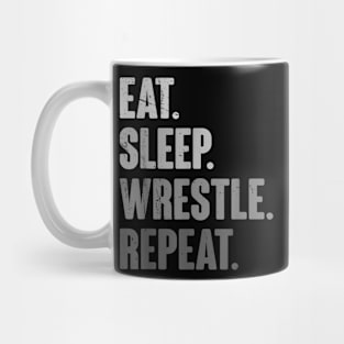 Eat Sleep Wrestle Repeat Mug